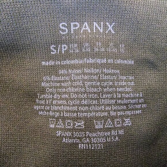 2 PAIR! SPANX CAMO "LOOK AT ME NOW" LEGGINGS SZ SM GREY-ANKLE GREEN-FULL - Picture 9 of 9